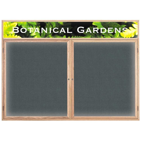 United Visual Products Open Faced Traditional Rounded Corkboard UV641ARC-BRONZE-BLACK - main